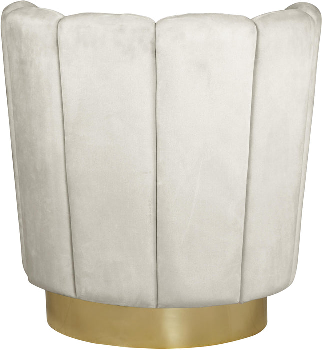 Lily Cream Velvet Accent Chair - D&N Furniture (PA)