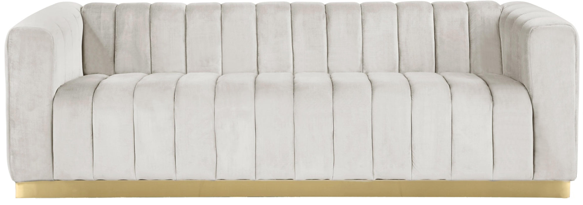 Marlon Cream Velvet Sofa - D&N Furniture (PA)