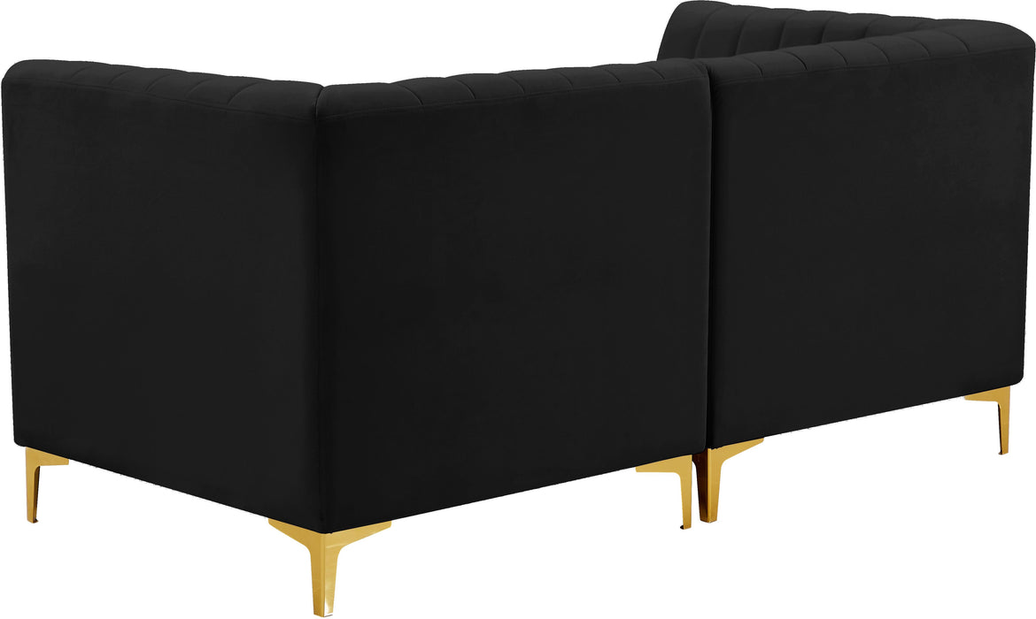 Alina Black Velvet Modular Sofa - D&N Furniture (PA)