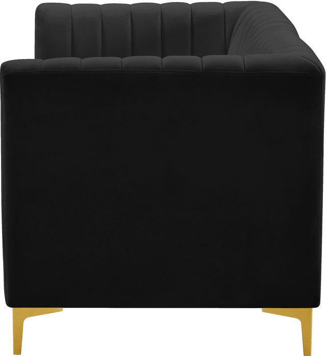 Alina Black Velvet Modular Sofa - D&N Furniture (PA)