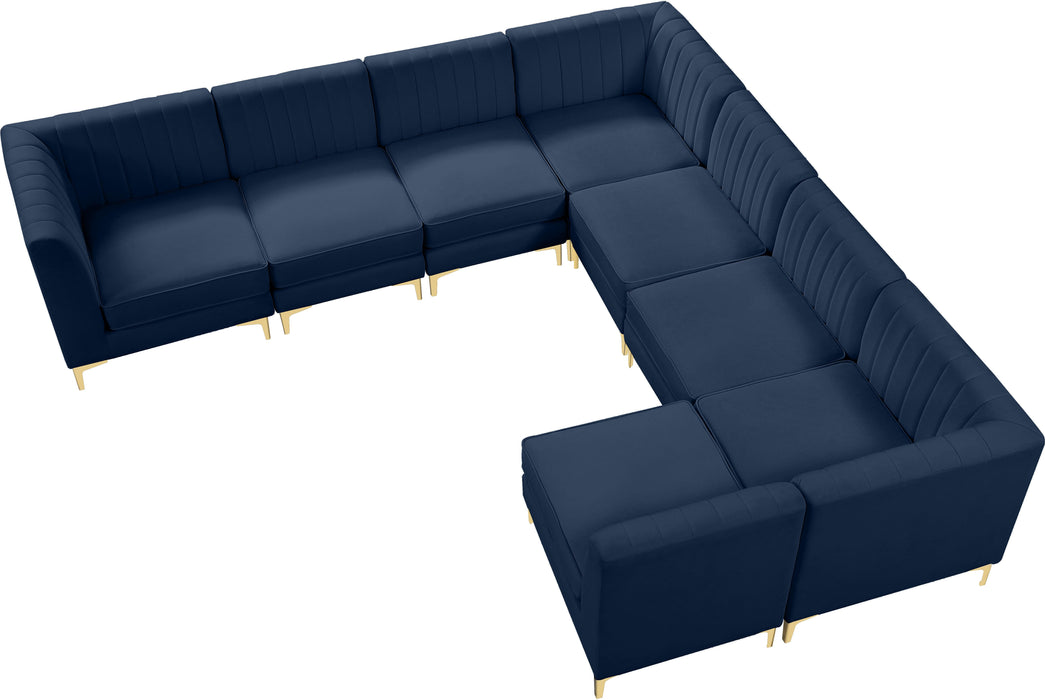 Alina Navy Velvet Modular Sectional - D&N Furniture (PA)
