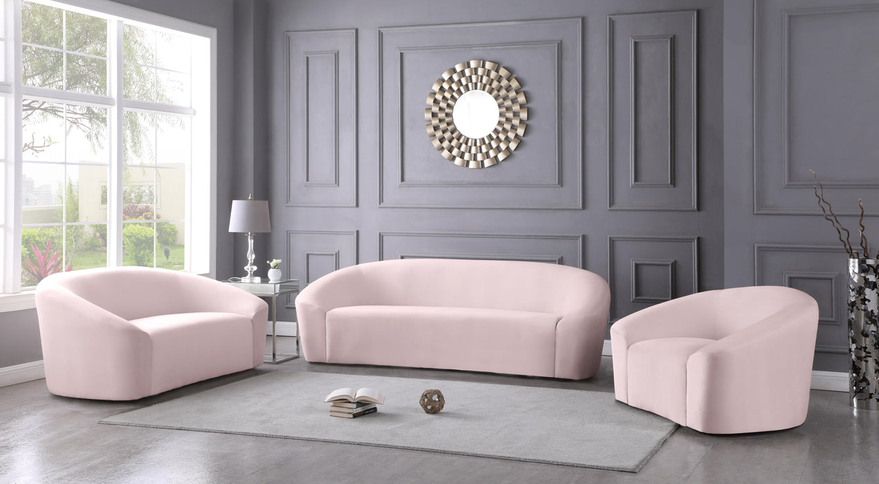 Riley Pink Velvet Sofa