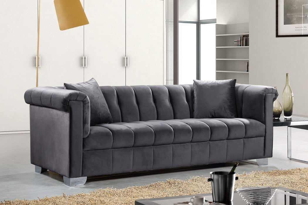 Kayla Grey Velvet Sofa - D&N Furniture (PA)