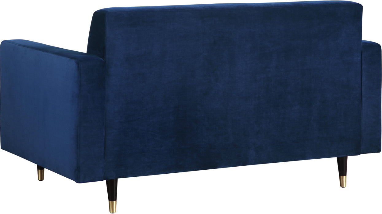 Lola Navy Velvet Loveseat