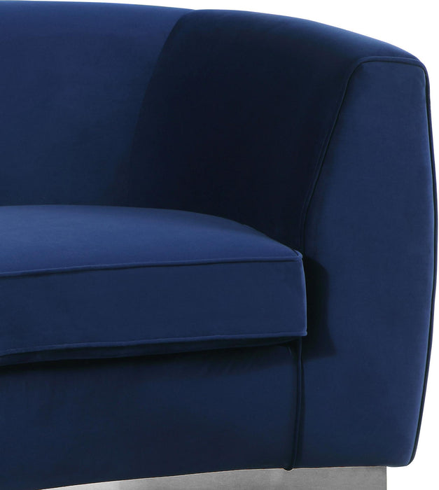 Julian Navy Velvet Loveseat