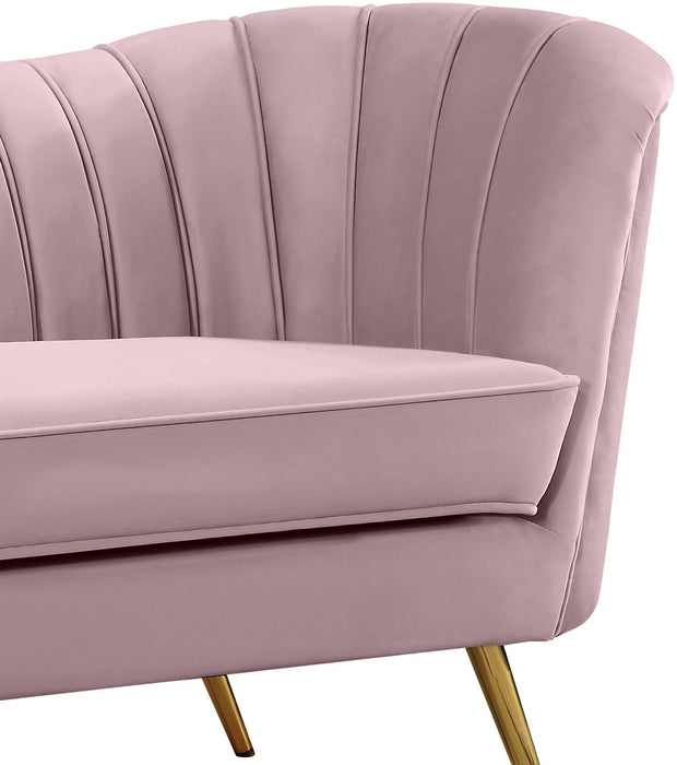 Margo Pink Velvet Loveseat