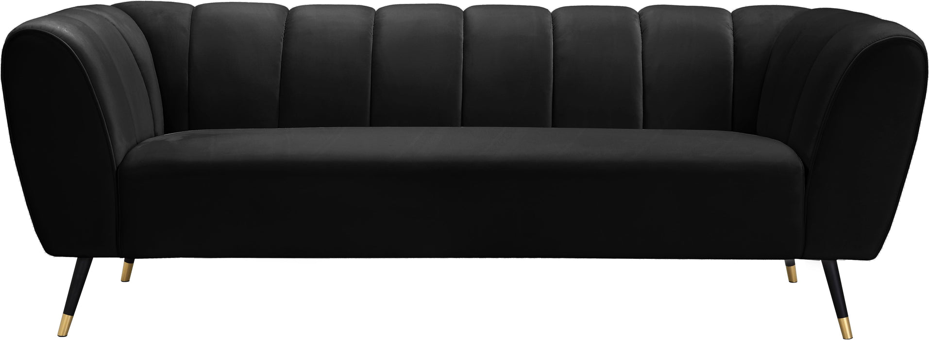 Beaumont Black Velvet Sofa - D&N Furniture (PA)