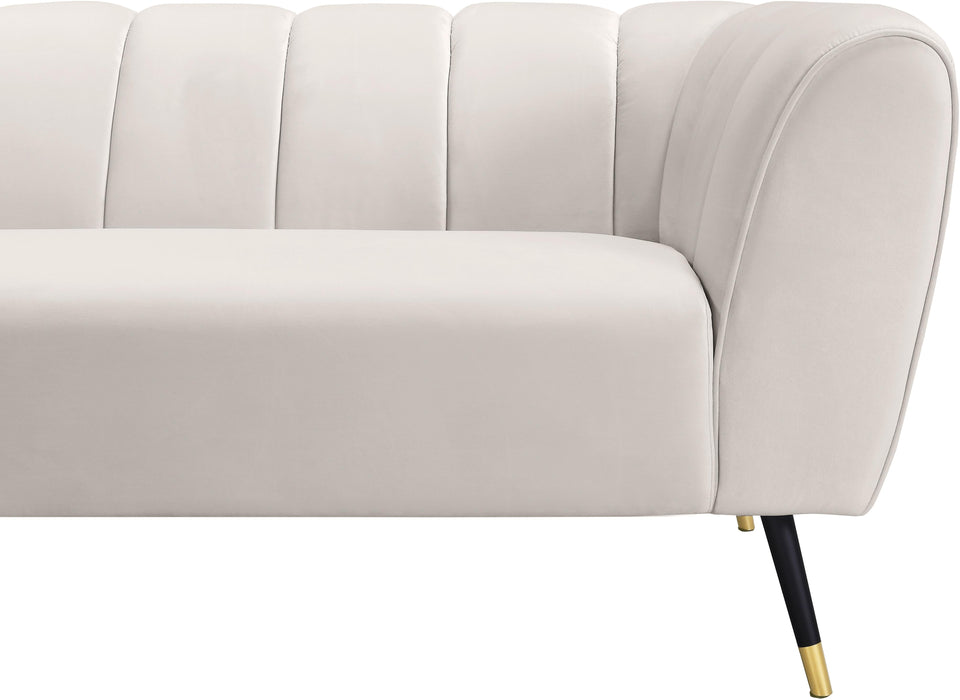 Beaumont Cream Velvet Loveseat - D&N Furniture (PA)