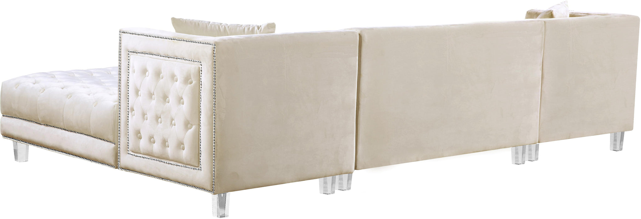 Moda Cream Velvet 3pc. Sectional - D&N Furniture (PA)