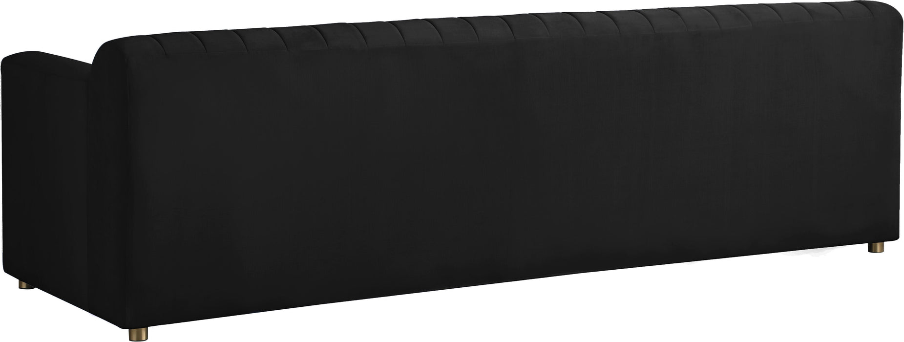 Naya Black Velvet Sofa