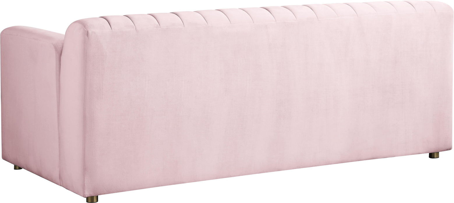 Naya Pink Velvet Loveseat - D&N Furniture (PA)