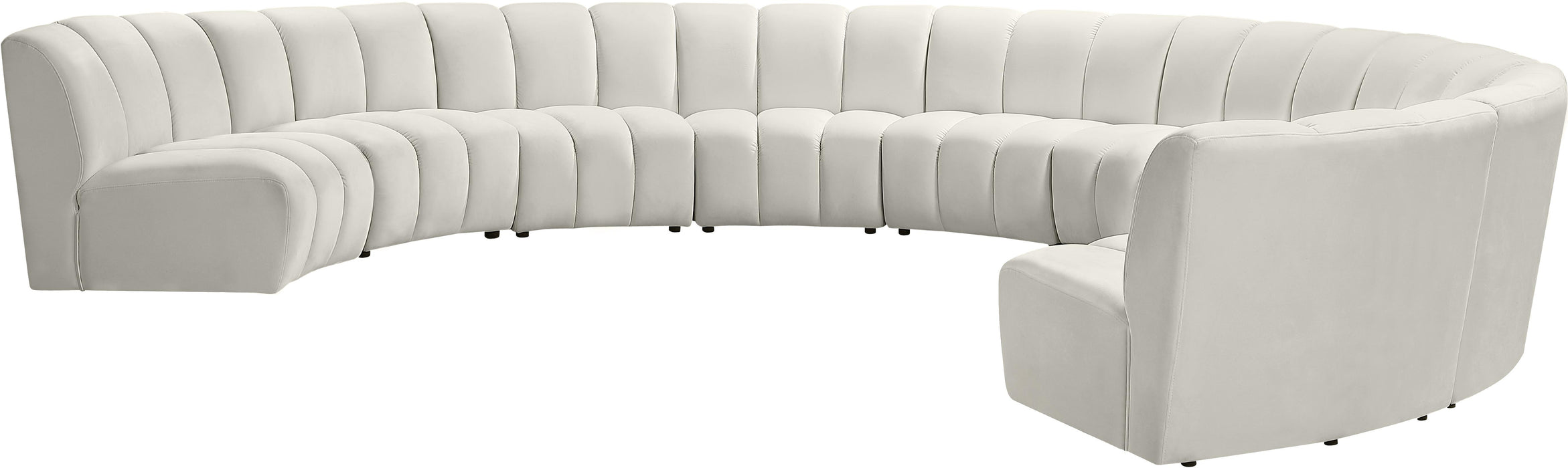 Infinity Cream Velvet 9pc. Modular Sectional - D&N Furniture (PA)