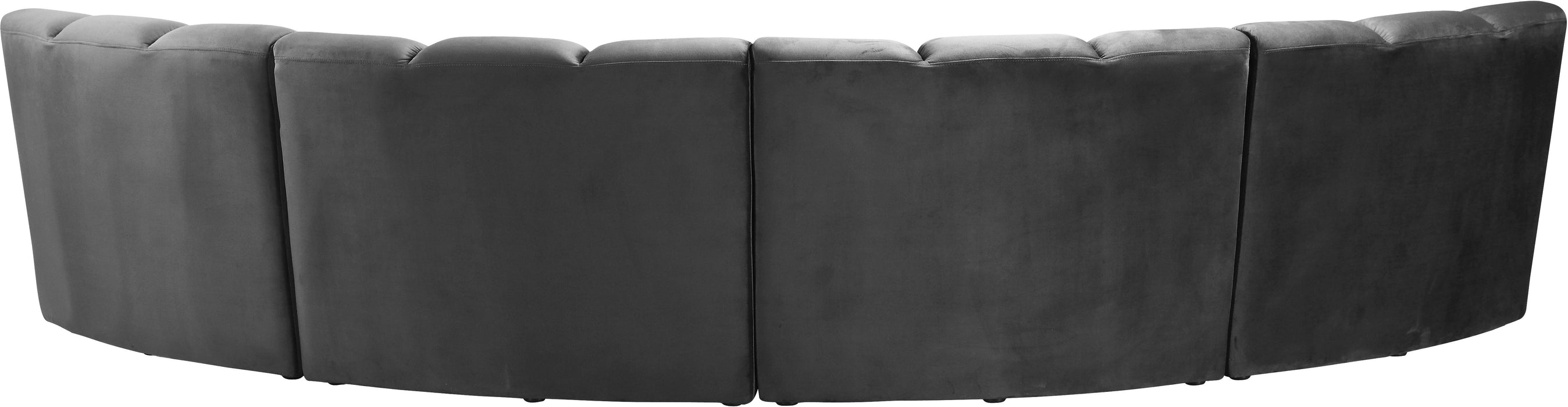 Infinity Grey Velvet 4pc. Modular Sectional - D&N Furniture (PA)