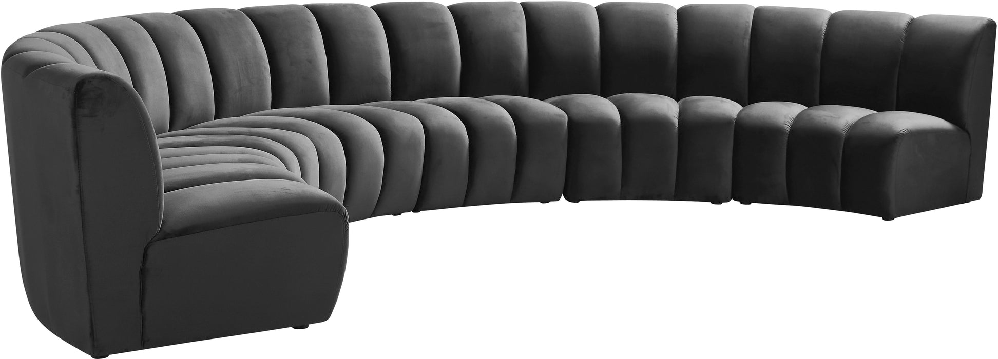 Infinity Grey Velvet 6pc. Modular Sectional - D&N Furniture (PA)