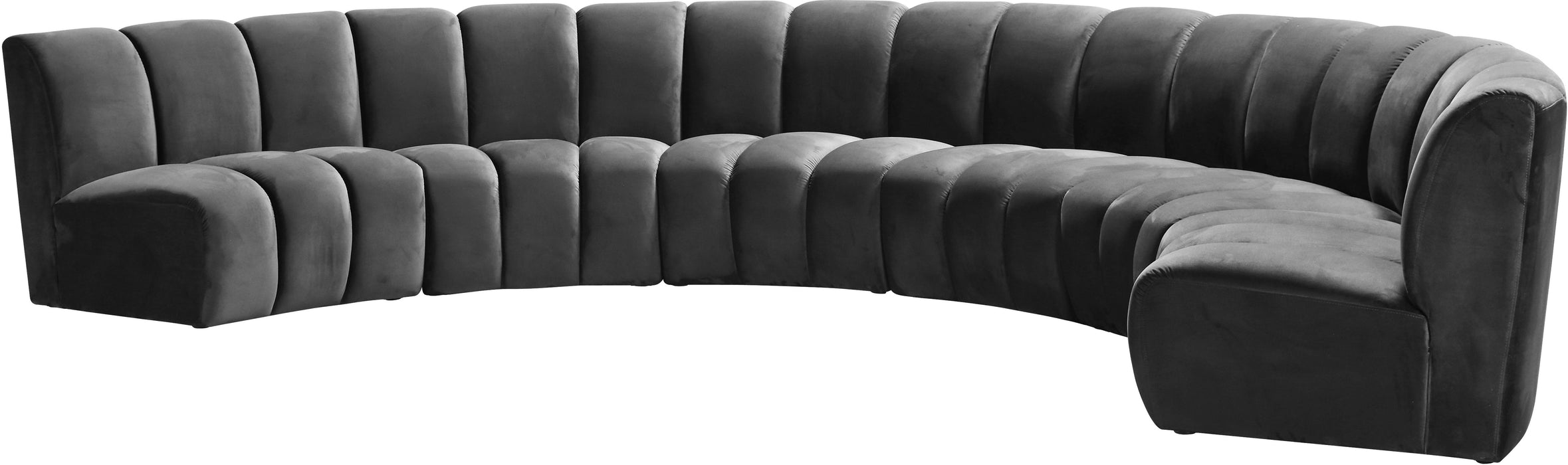 Infinity Grey Velvet 6pc. Modular Sectional - D&N Furniture (PA)