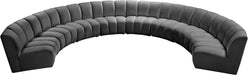 Infinity Grey Velvet 8pc. Modular Sectional - D&N Furniture (PA)