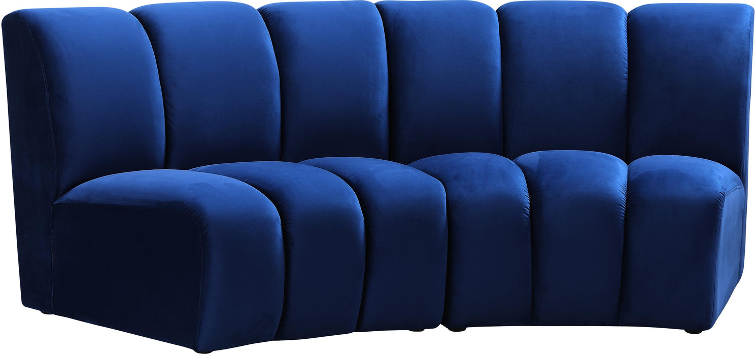 Infinity Navy Velvet 2pc. Modular Sectional - D&N Furniture (PA)