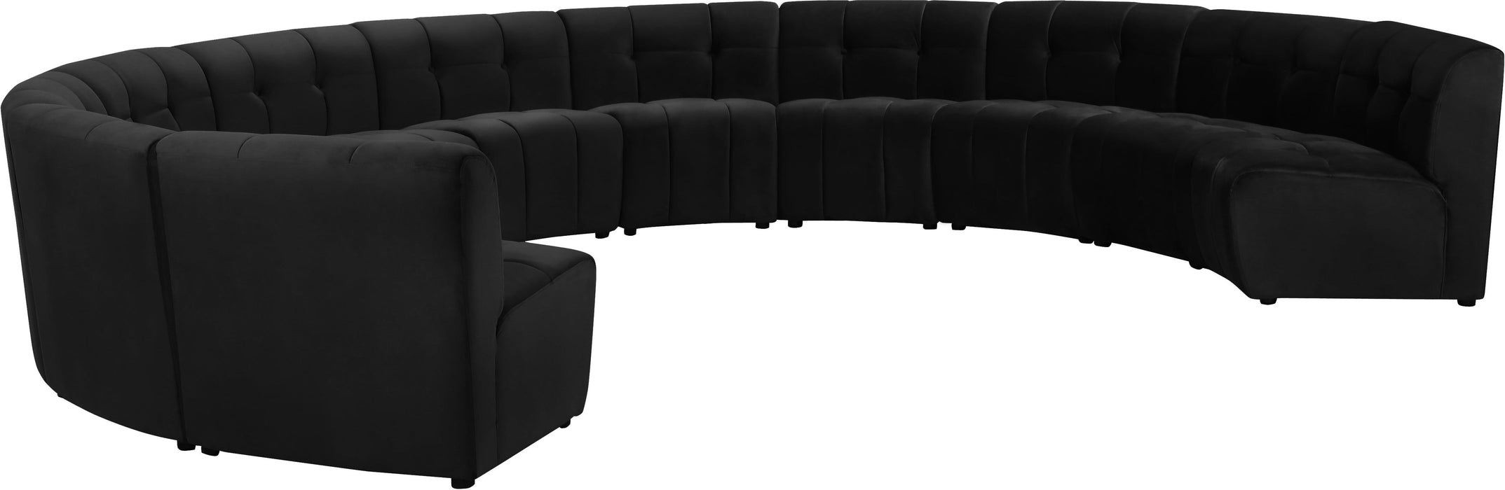 Limitless Black Velvet 11pc. Modular Sectional - D&N Furniture (PA)
