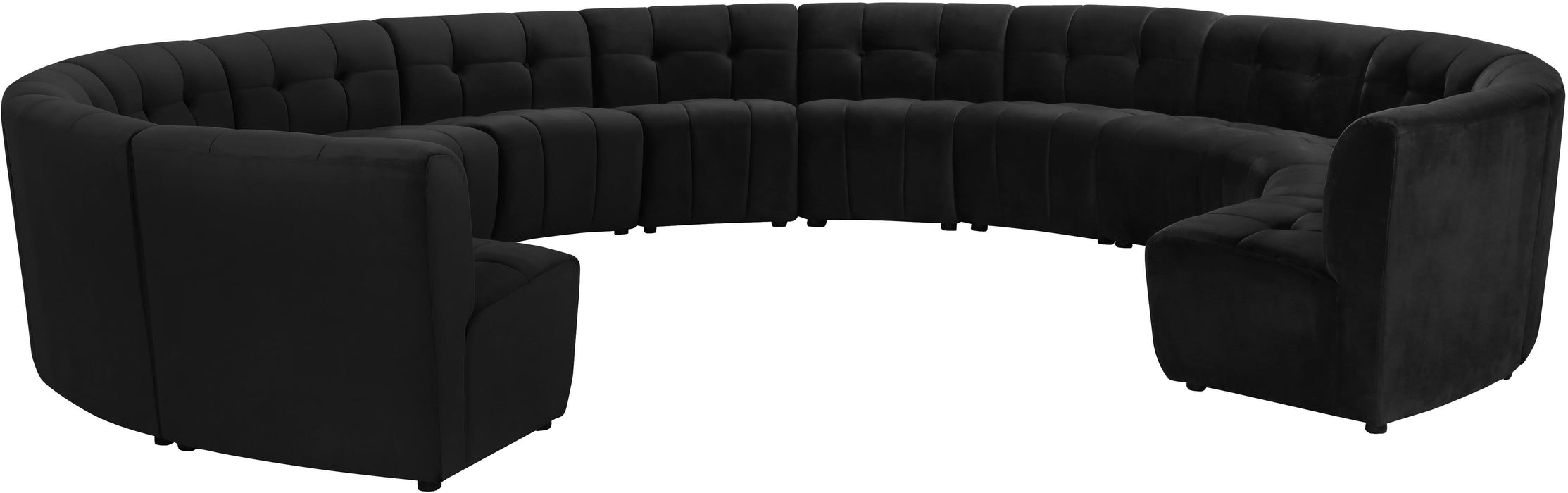 Limitless Black Velvet 13pc. Modular Sectional - D&N Furniture (PA)