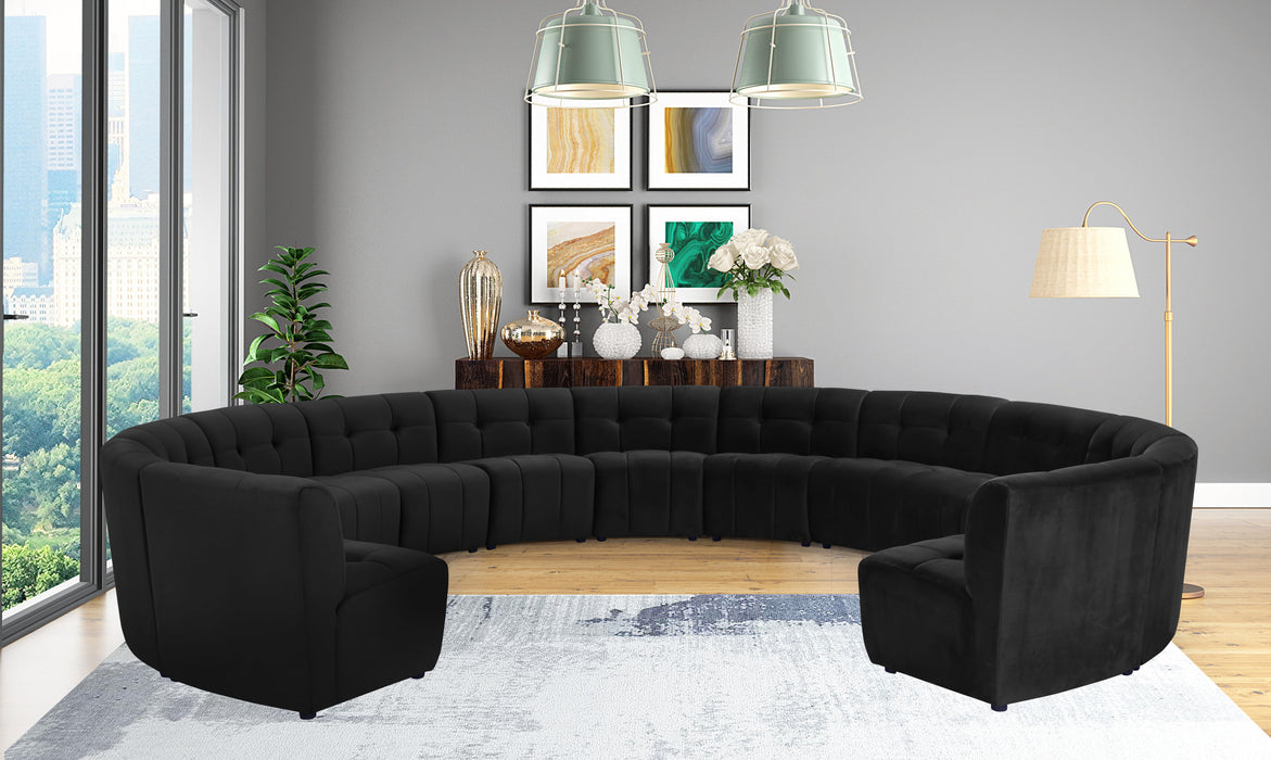 Limitless Black Velvet 13pc. Modular Sectional - D&N Furniture (PA)