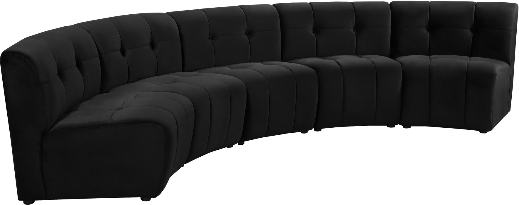 Limitless Black Velvet 5pc. Modular Sectional - D&N Furniture (PA)