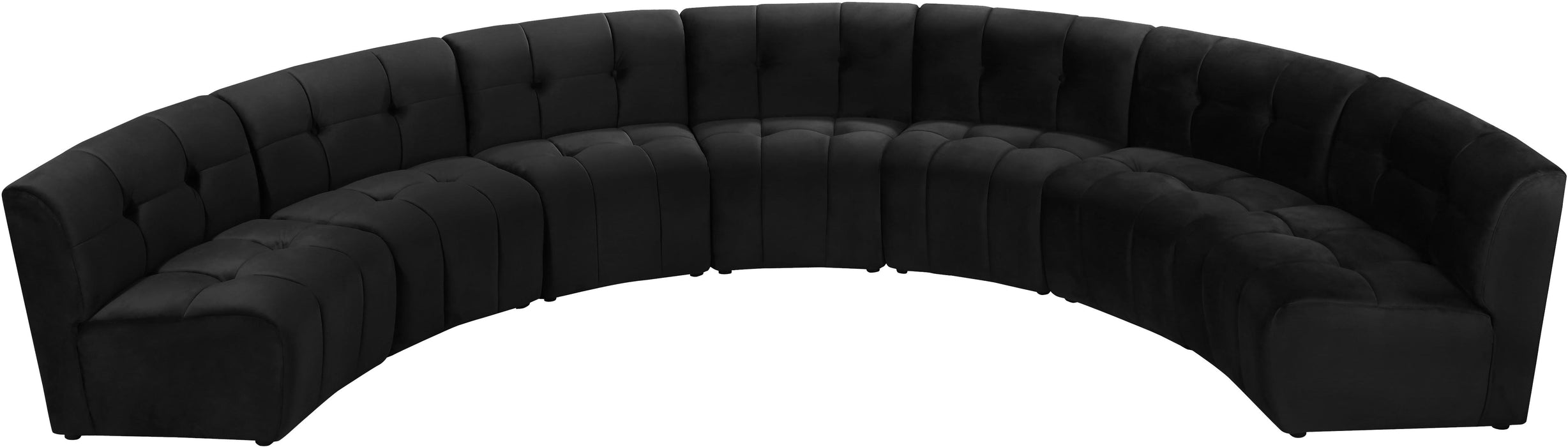 Limitless Black Velvet 7pc. Modular Sectional - D&N Furniture (PA)