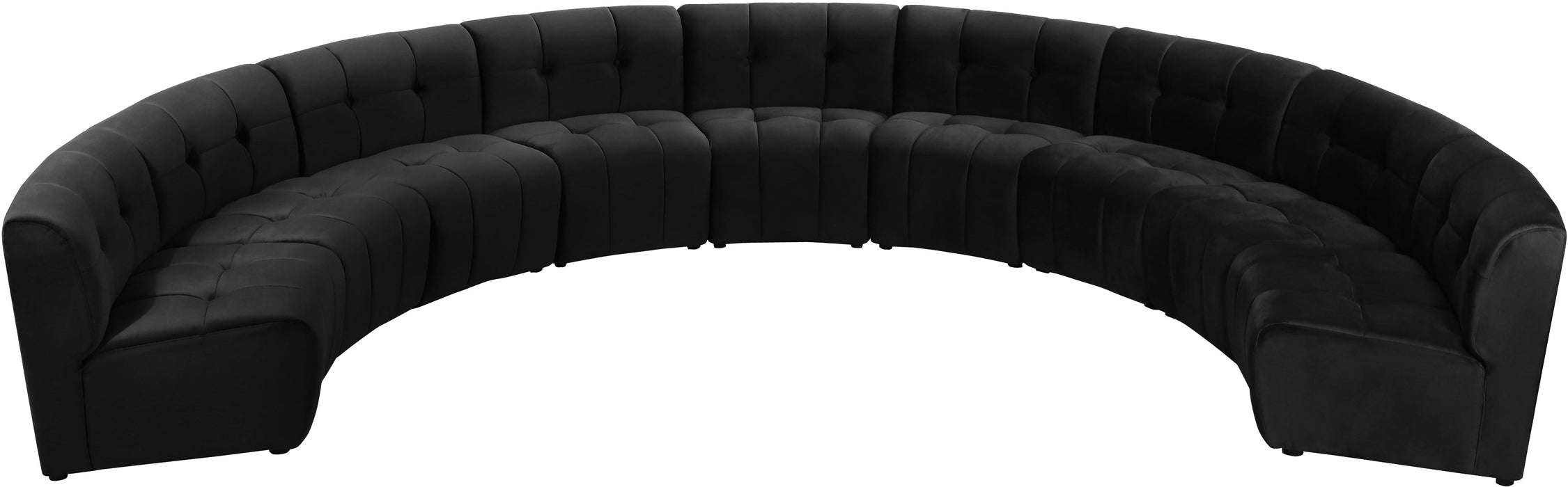 Limitless Black Velvet 9pc. Modular Sectional - D&N Furniture (PA)