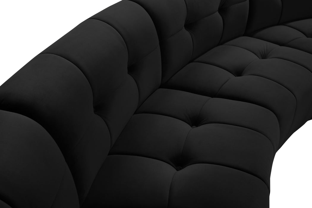 Limitless Black Velvet 10pc. Modular Sectional - D&N Furniture (PA)