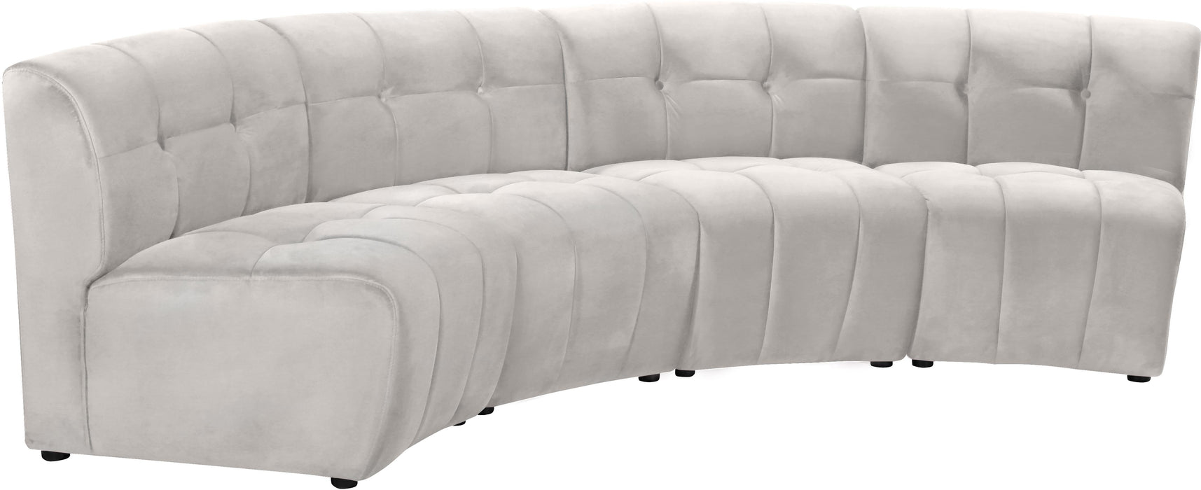 Limitless Cream Velvet 4pc. Modular Sectional - D&N Furniture (PA)