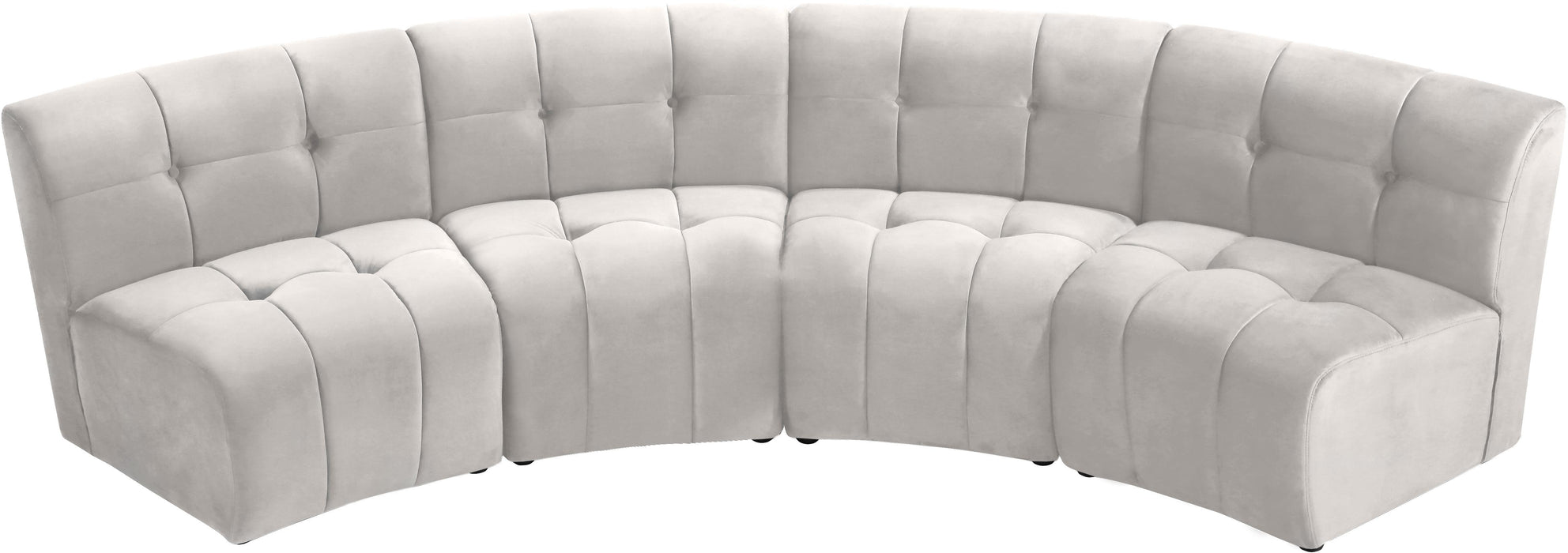 Limitless Cream Velvet 4pc. Modular Sectional - D&N Furniture (PA)