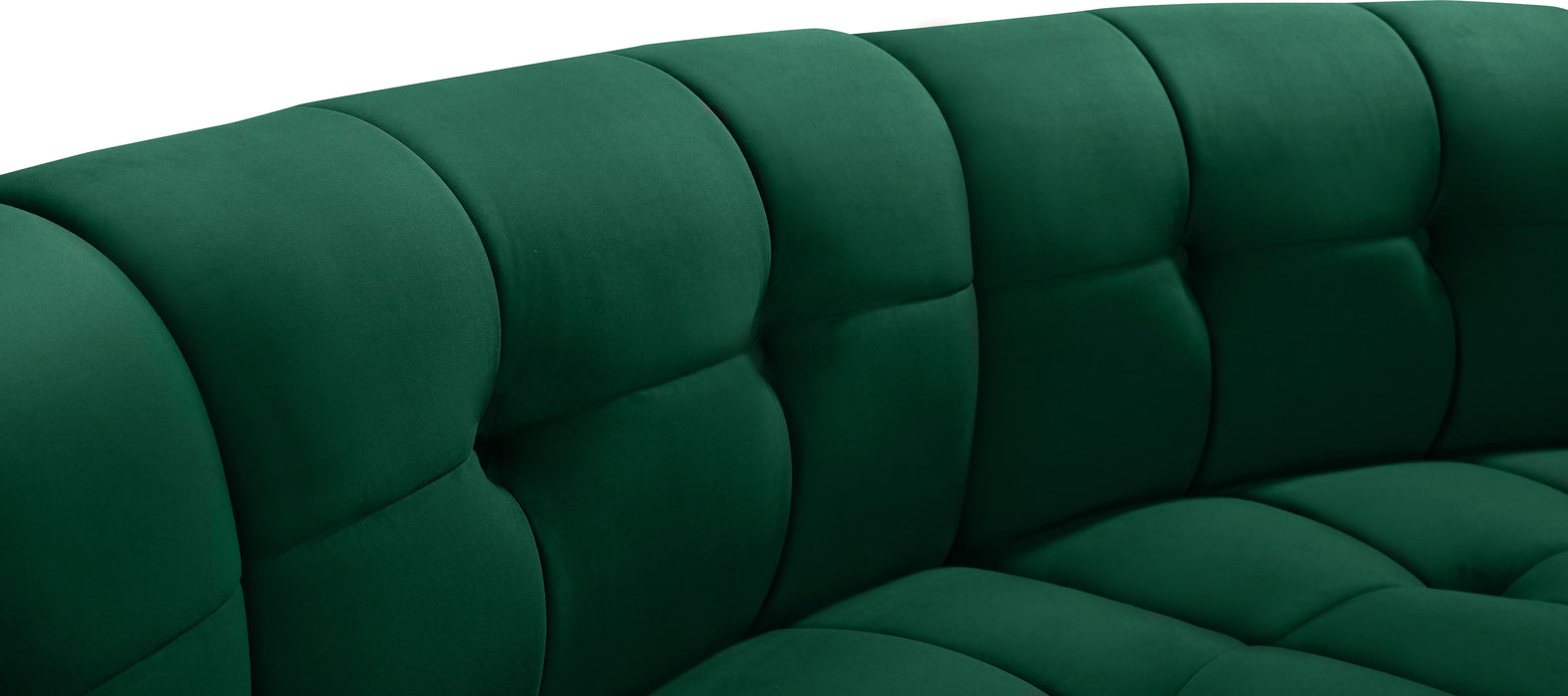 Limitless Green Velvet 6pc. Modular Sectional