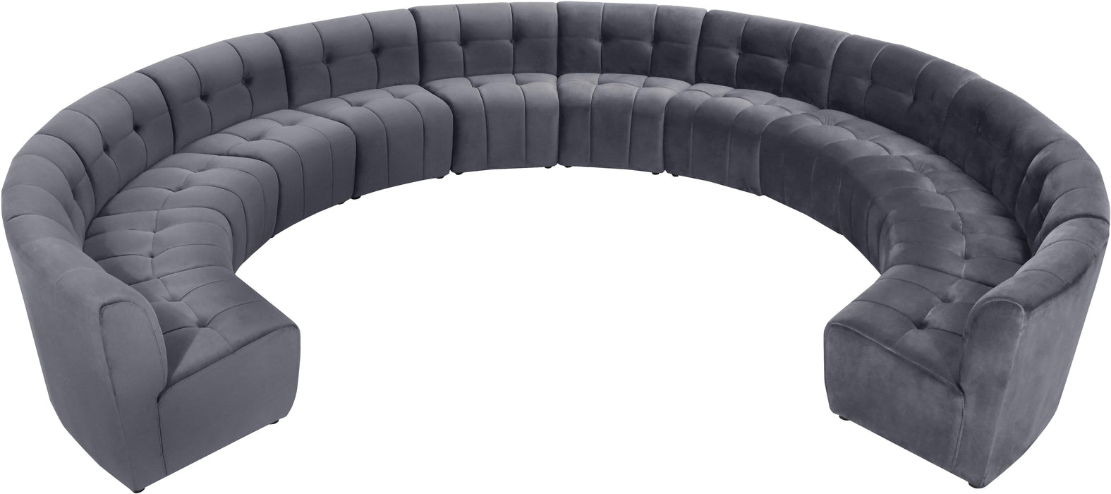 Limitless Grey Velvet 12pc. Modular Sectional - D&N Furniture (PA)