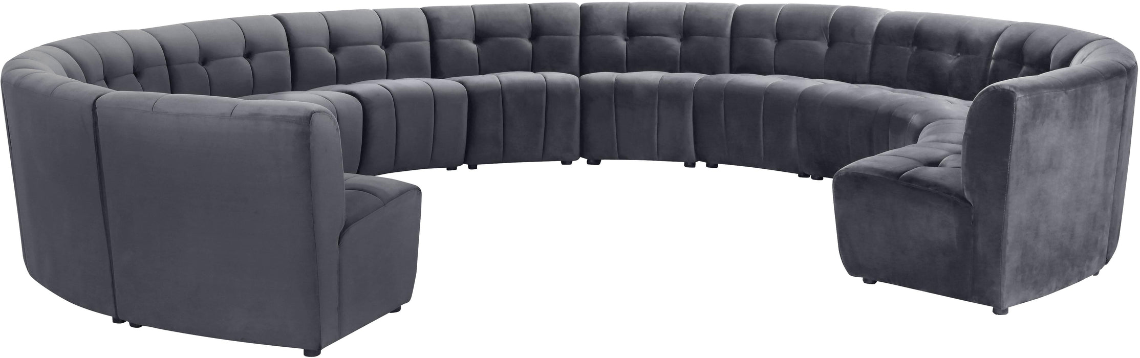 Limitless Grey Velvet 13pc. Modular Sectional - D&N Furniture (PA)