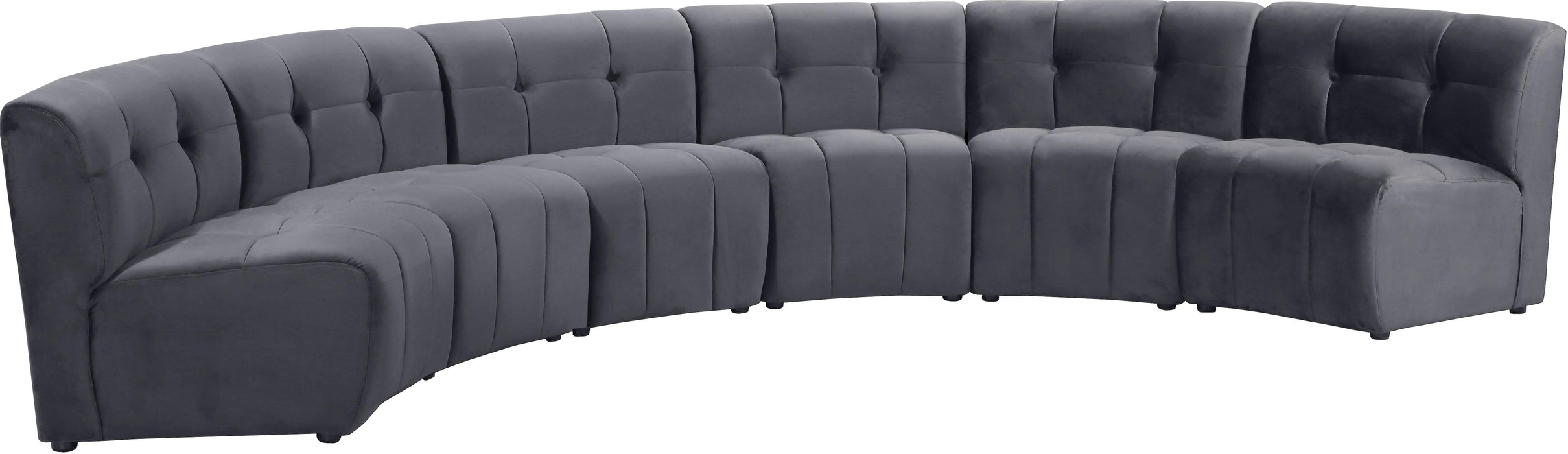 Limitless Grey Velvet 6pc. Modular Sectional - D&N Furniture (PA)