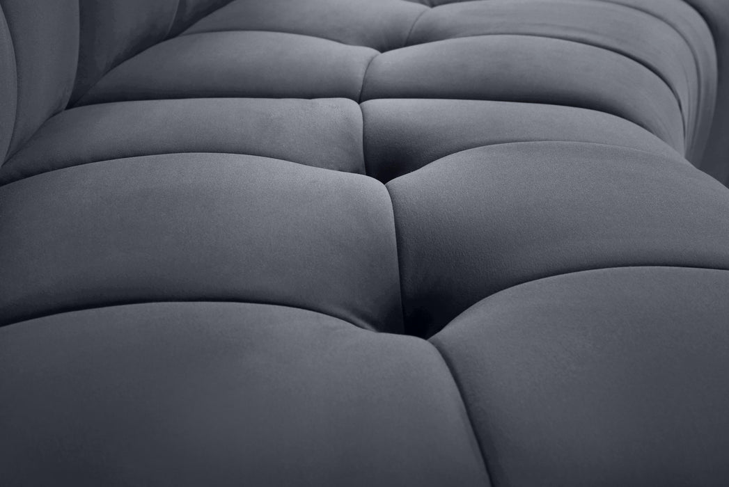 Limitless Grey Velvet 6pc. Modular Sectional - D&N Furniture (PA)