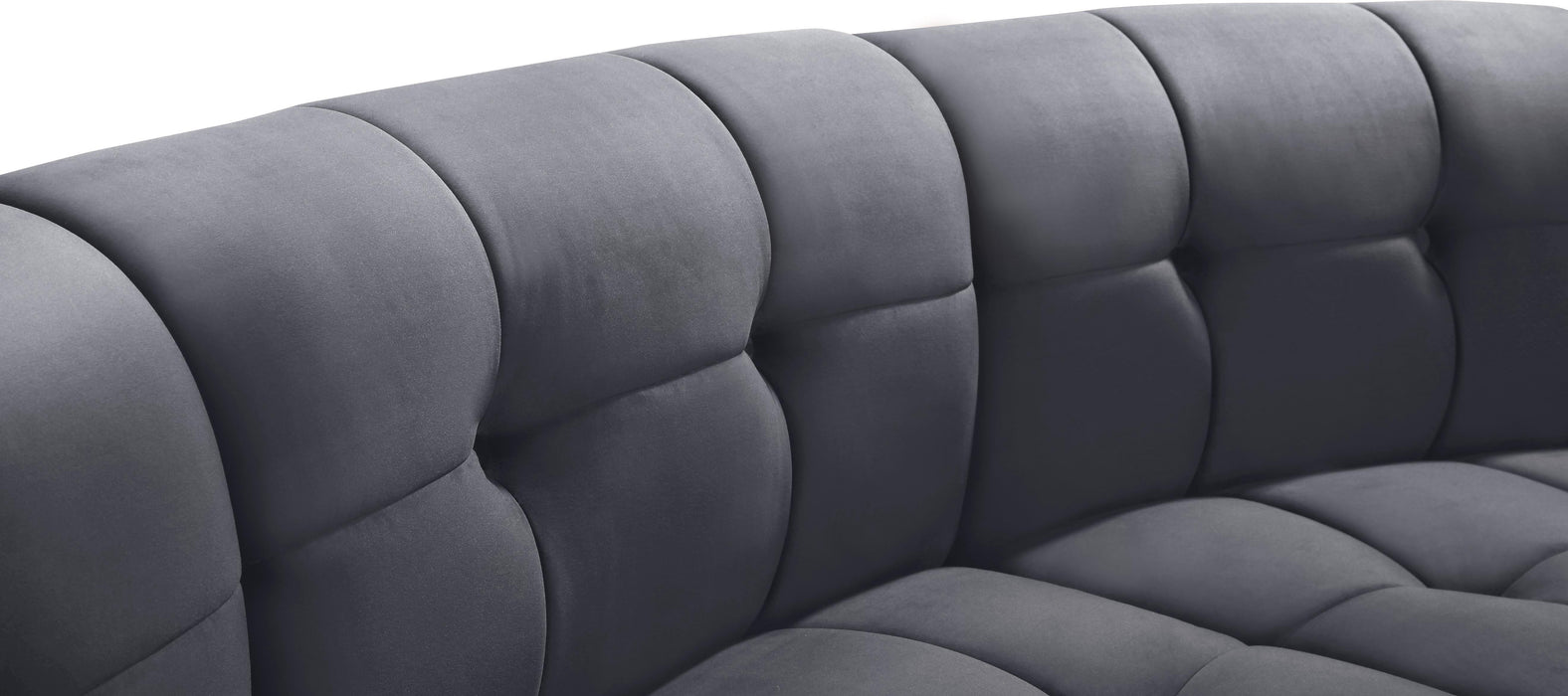 Limitless Grey Velvet 15pc. Modular Sectional