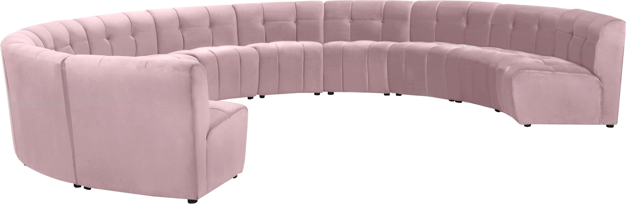 Limitless Pink Velvet 11pc. Modular Sectional - D&N Furniture (PA)