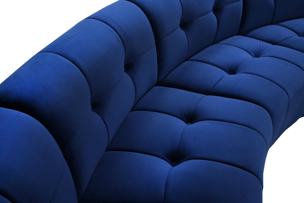 Limitless Navy Velvet 15pc. Modular Sectional