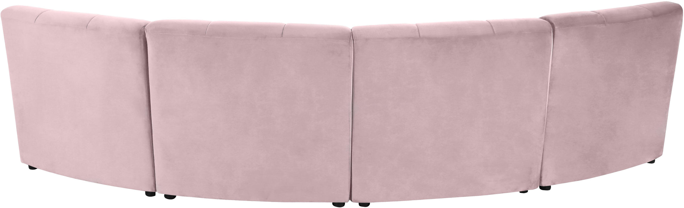 Limitless Pink Velvet 4pc. Modular Sectional - D&N Furniture (PA)