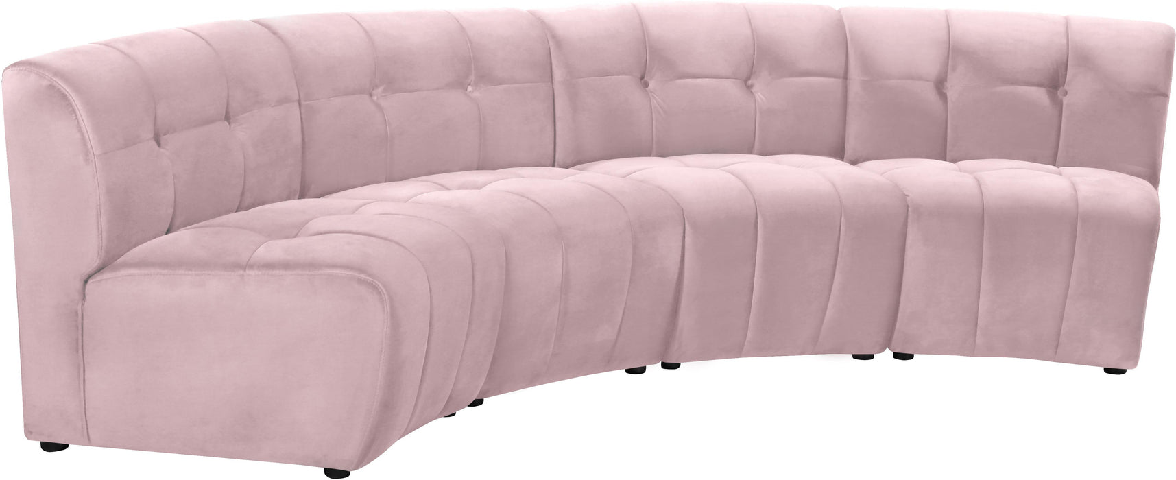 Limitless Pink Velvet 4pc. Modular Sectional - D&N Furniture (PA)