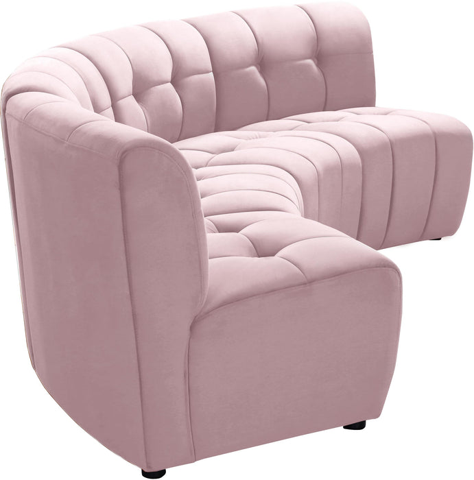 Limitless Pink Velvet 4pc. Modular Sectional - D&N Furniture (PA)