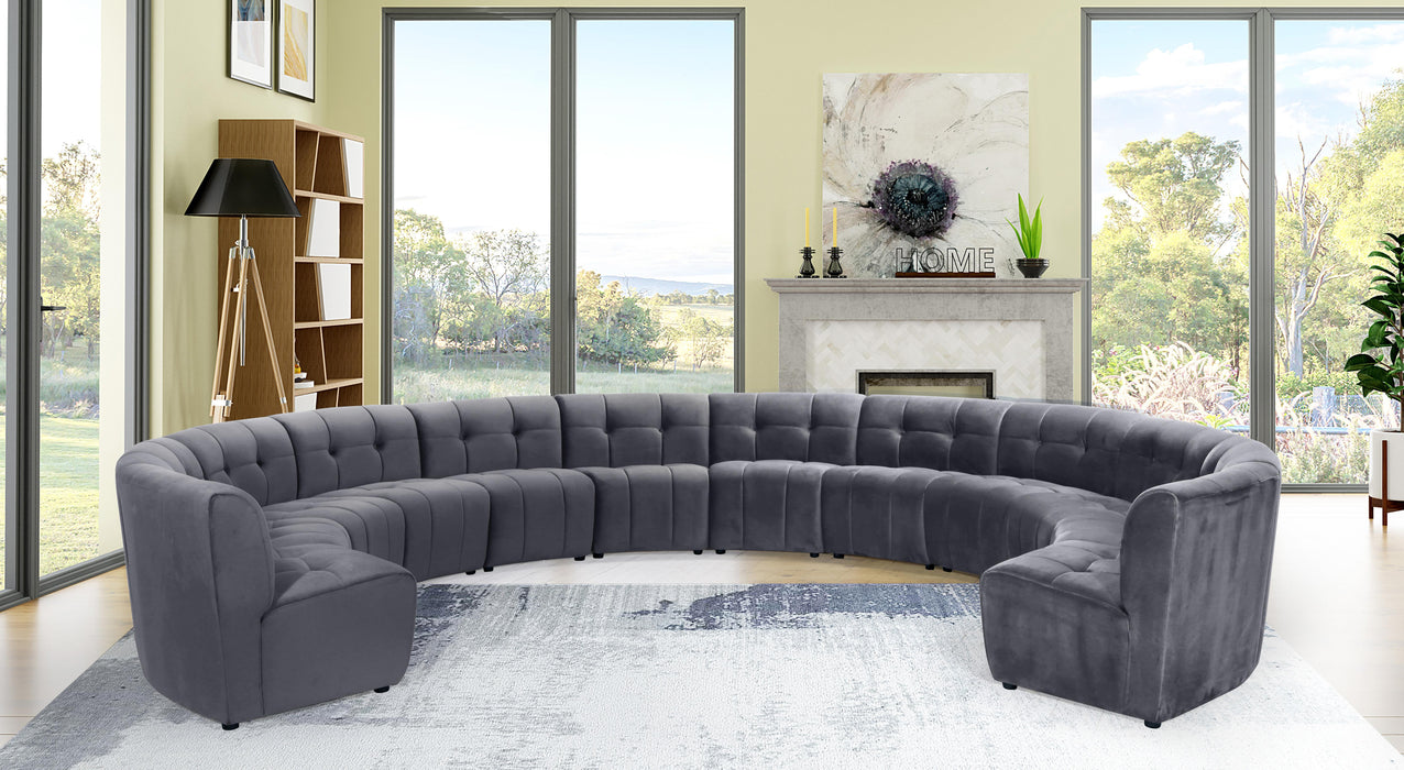 Limitless Grey Velvet 12pc. Modular Sectional - D&N Furniture (PA)