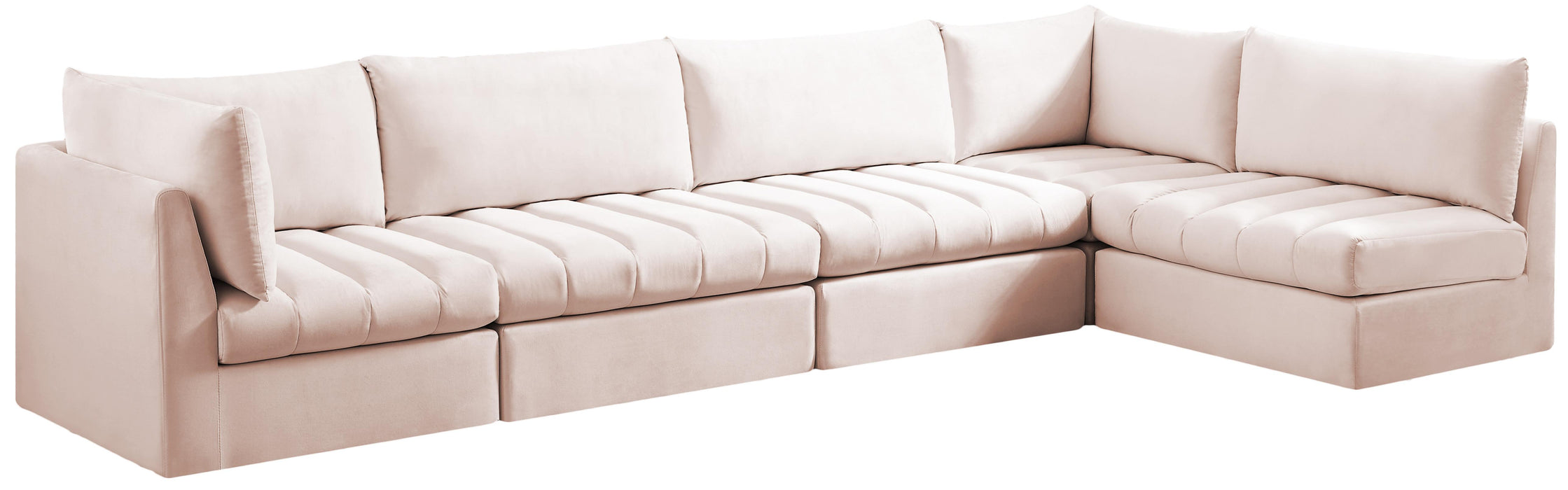 Jacob Pink Velvet Modular Sectional