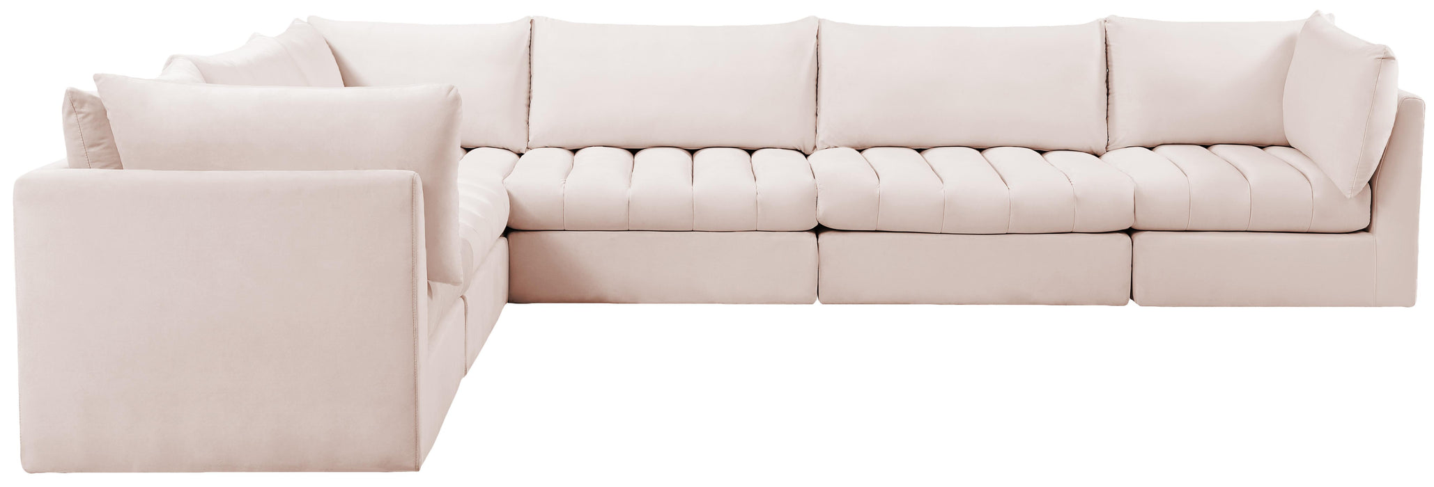 Jacob Pink Velvet Modular Sectional