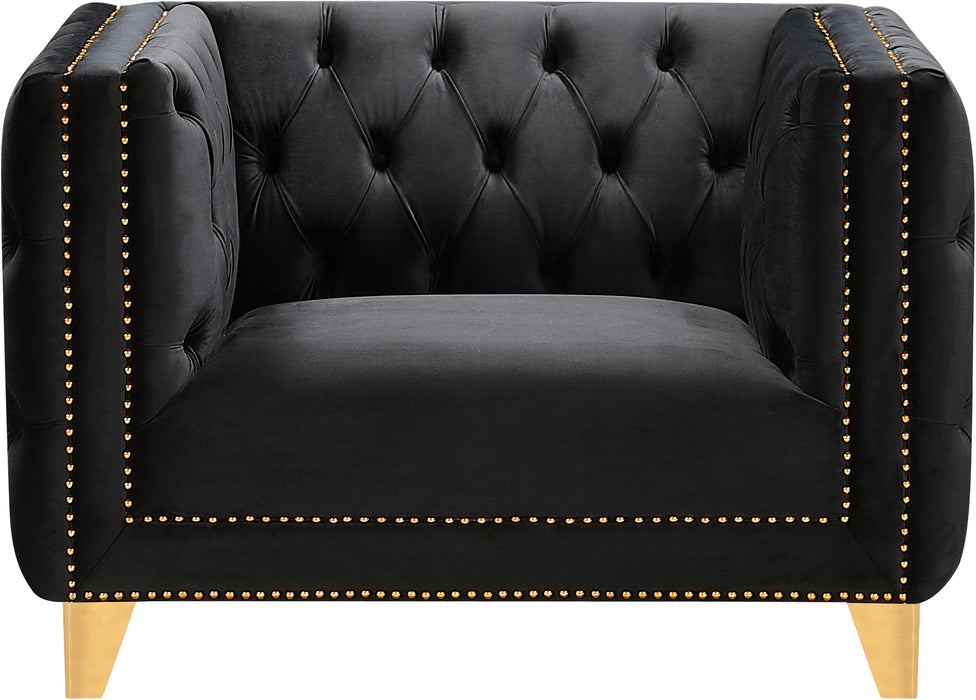 Michelle Black Velvet Chair