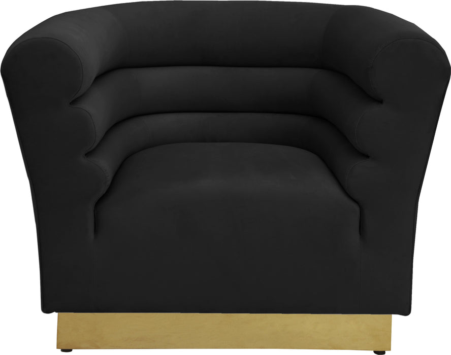 Bellini Black Velvet Chair - D&N Furniture (PA)