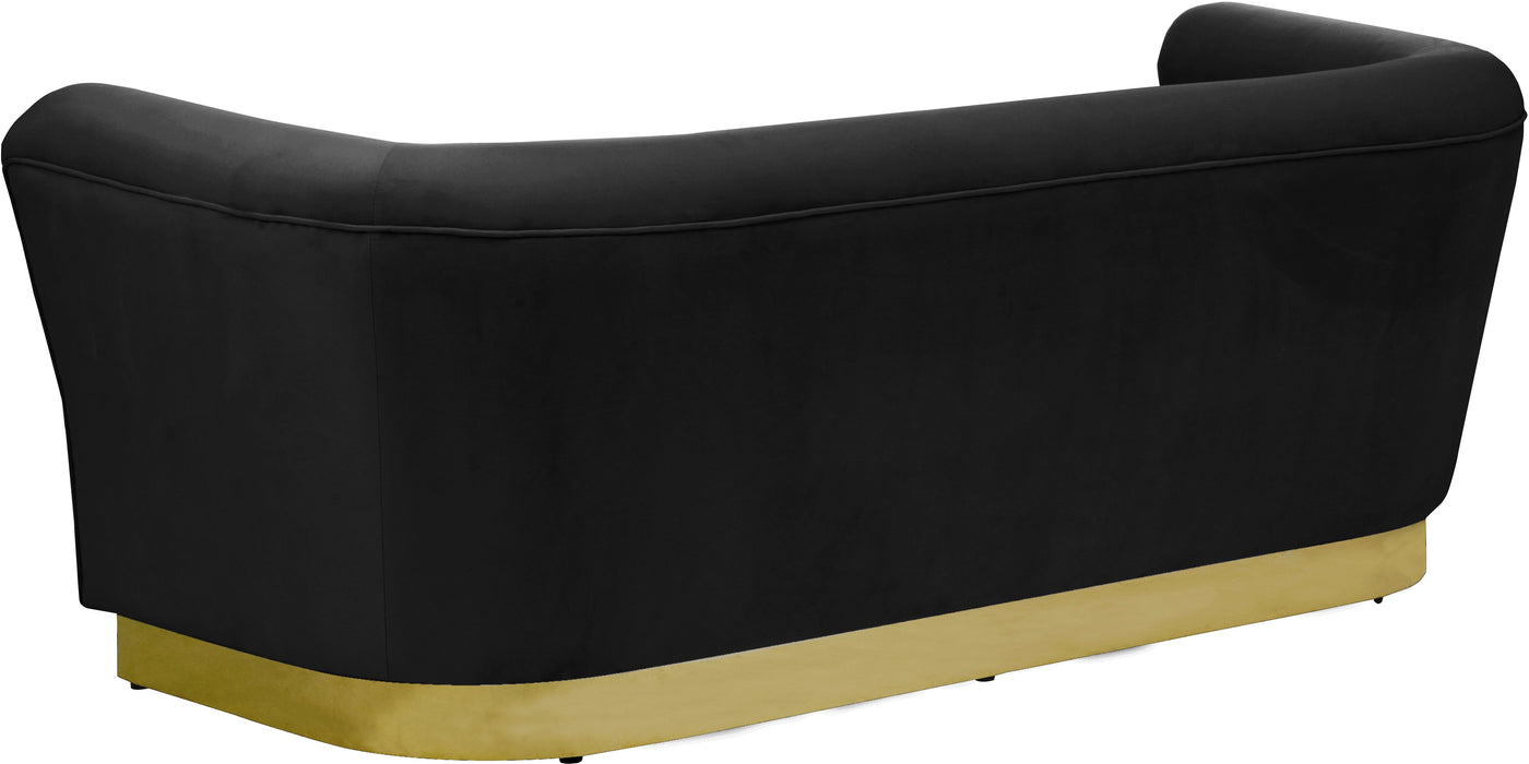 Bellini Black Velvet Sofa - D&N Furniture (PA)