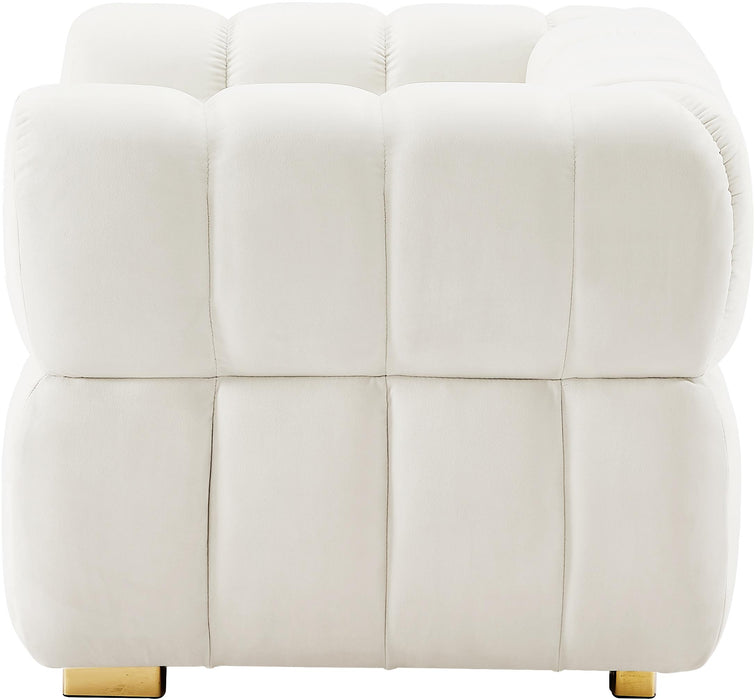 Gwen Cream Velvet Chair - D&N Furniture (PA)