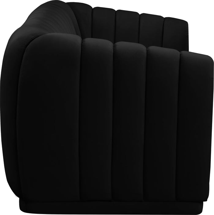 Dixie Black Velvet Sofa - D&N Furniture (PA)