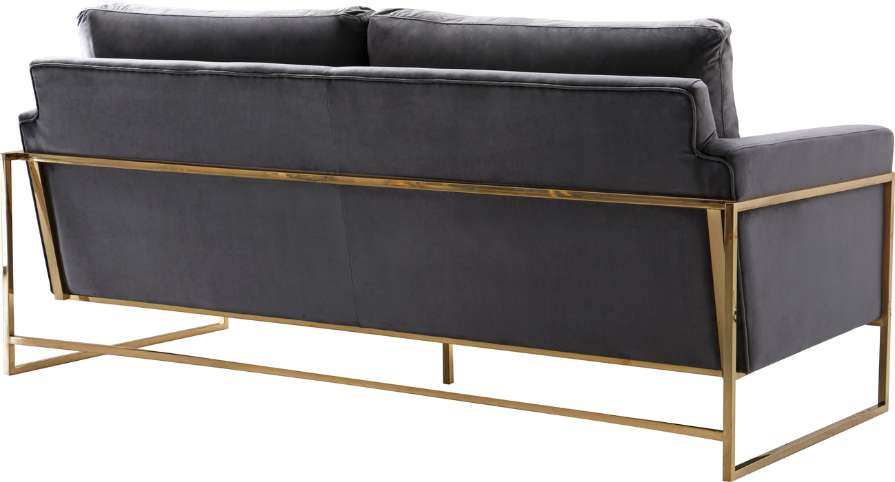 Mila Grey Velvet Sofa - D&N Furniture (PA)